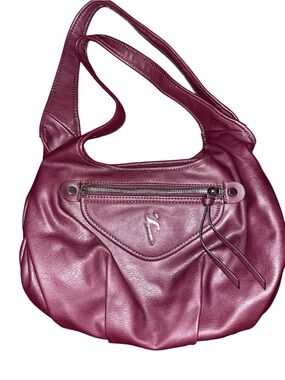 Vera Wang Stylish Women's Leather Shoulder Bag - Berry Plum